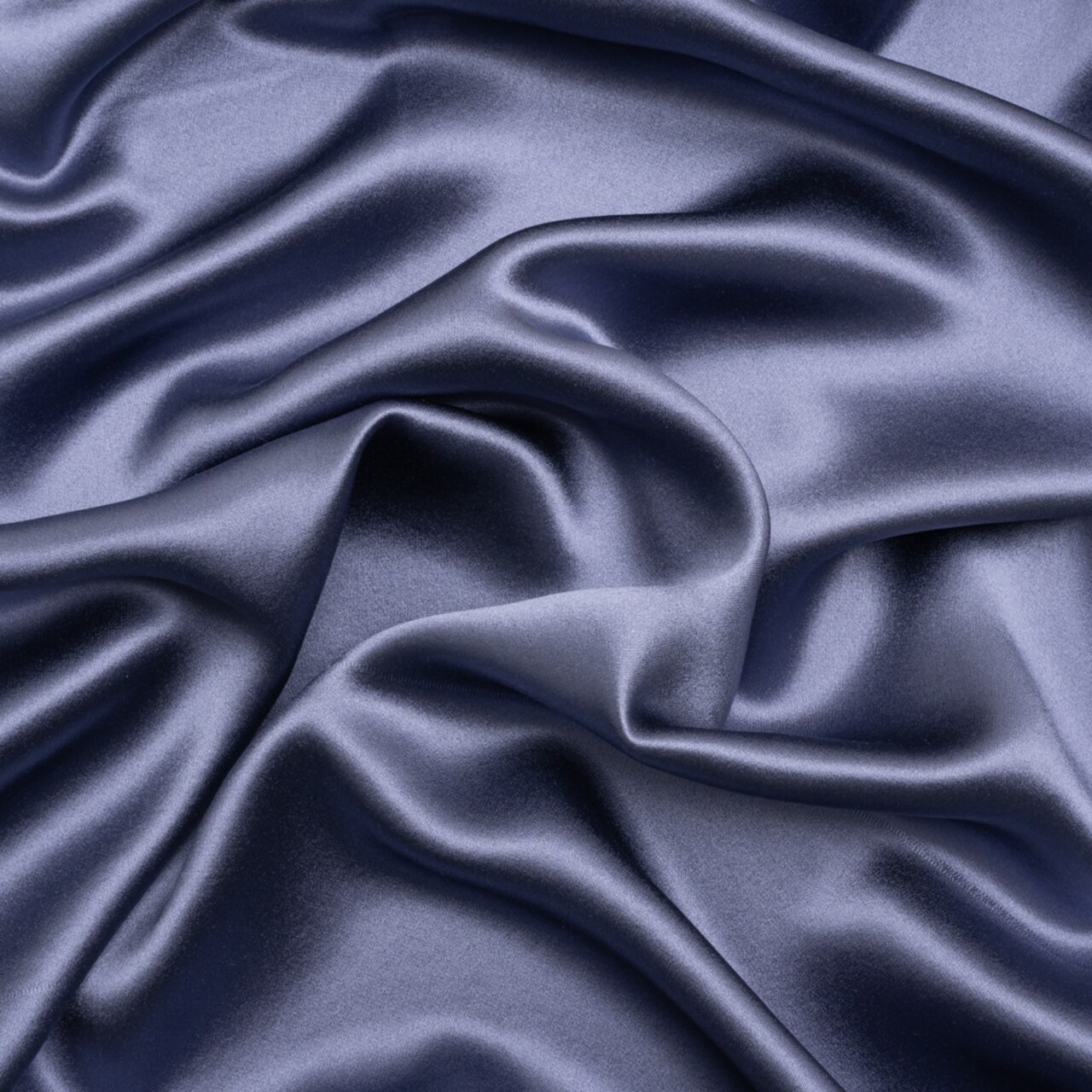 1 Yard Infinity Blue Silk Crepe Back Satin Soft Smooth Designer Fabric 44 inch Width
